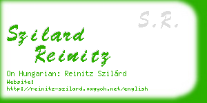 szilard reinitz business card
